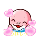 ピンクのイルカのスタンプ（個別スタンプ：4）