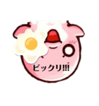 ピンクのイルカのスタンプ（個別スタンプ：10）