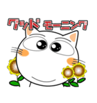 しろねこ★デカ文字 毎日使える（個別スタンプ：8）