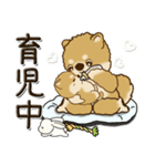 柴犬・茶色い犬『○○してる』（個別スタンプ：6）