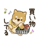 柴犬・茶色い犬『○○してる』（個別スタンプ：12）