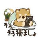 柴犬・茶色い犬『○○してる』（個別スタンプ：39）