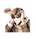 韓国アイドルみたいなスタンプ男性ver.（個別スタンプ：3）