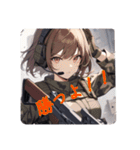 FPSの戦場で戦う女の子（個別スタンプ：3）