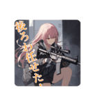 FPSの戦場で戦う女の子（個別スタンプ：5）