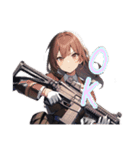 FPSの戦場で戦う女の子（個別スタンプ：8）