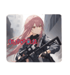 FPSの戦場で戦う女の子（個別スタンプ：10）