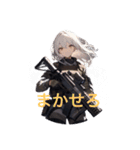 FPSの戦場で戦う女の子（個別スタンプ：12）