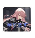 FPSの戦場で戦う女の子（個別スタンプ：16）