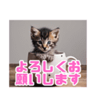 可愛い子猫のマグカップスタンプ（個別スタンプ：6）