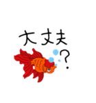 kiirobanagoldfish(イラスト金魚)（個別スタンプ：11）