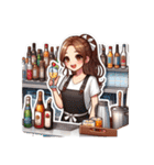 BARで働くお姉さん①（個別スタンプ：17）