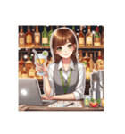 BARで働くお姉さん①（個別スタンプ：18）