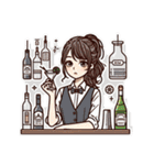 BARで働くお姉さん①（個別スタンプ：22）