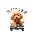 トイプードル子犬 | 今何してる？スタンプ（個別スタンプ：4）