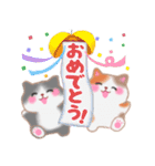 4匹のぽちゃりねこ「いま何してる？」（個別スタンプ：35）