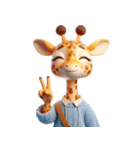 キリンの笑い集団 (Giraffe Giggle Gang)（個別スタンプ：34）