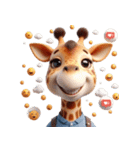 キリンの笑い集団 (Giraffe Giggle Gang)（個別スタンプ：36）