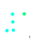 おしゃカワ点字（数字）（個別スタンプ：1）