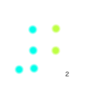 おしゃカワ点字（数字）（個別スタンプ：2）