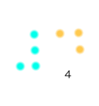 おしゃカワ点字（数字）（個別スタンプ：4）