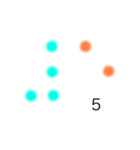 おしゃカワ点字（数字）（個別スタンプ：5）