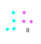 おしゃカワ点字（数字）（個別スタンプ：8）