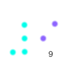 おしゃカワ点字（数字）（個別スタンプ：9）