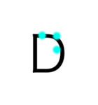 おしゃカワ点字（アルファベット）（個別スタンプ：4）