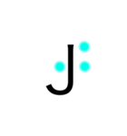 おしゃカワ点字（アルファベット）（個別スタンプ：10）