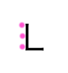 おしゃカワ点字（アルファベット）（個別スタンプ：12）