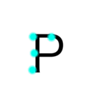 おしゃカワ点字（アルファベット）（個別スタンプ：16）