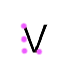 おしゃカワ点字（アルファベット）（個別スタンプ：22）
