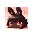 クロウサギ達の挨拶（個別スタンプ：7）