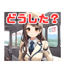 可愛い女性鉄道車掌（個別スタンプ：22）