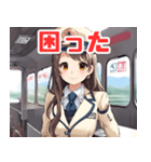 可愛い女性鉄道車掌（個別スタンプ：25）