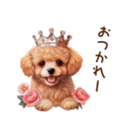 子犬トイプードルの春スタンプ（個別スタンプ：6）