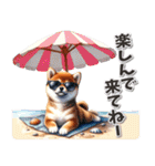 柴犬の夏スタンプ（個別スタンプ：15）