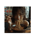 ラーメンを食べるのがちょっと苦手な娘（個別スタンプ：27）