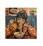 ラーメンを食べるのがちょっと苦手な娘（個別スタンプ：29）