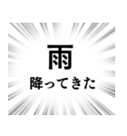 【雨に関する言葉】文字のみ集中線スタンプ（個別スタンプ：2）