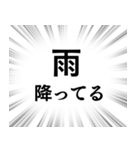 【雨に関する言葉】文字のみ集中線スタンプ（個別スタンプ：3）