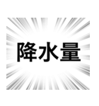 【雨に関する言葉】文字のみ集中線スタンプ（個別スタンプ：25）