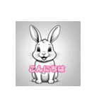 ウサギの感情8（個別スタンプ：1）