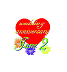 ♥️ポップアップ♥️結婚記念日6月1～15日（個別スタンプ：2）