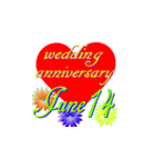 ♥️ポップアップ♥️結婚記念日6月1～15日（個別スタンプ：14）