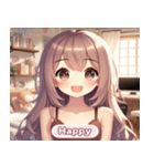 フリー子ちゃんの感情スタンプ（個別スタンプ：1）