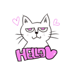 ネイティヴになりたかった猫さん（個別スタンプ：1）