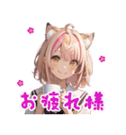 カワイイ！猫耳の女の子（個別スタンプ：18）