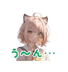 カワイイ！猫耳の女の子（個別スタンプ：32）